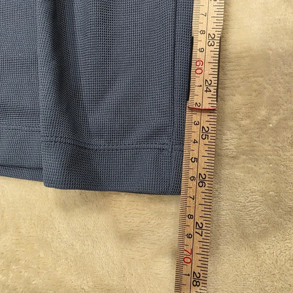 NWT Halara Wide Leg Trousers L Petite Blue Pleated High Waist Pocket Stretch - Picture 5 of 6